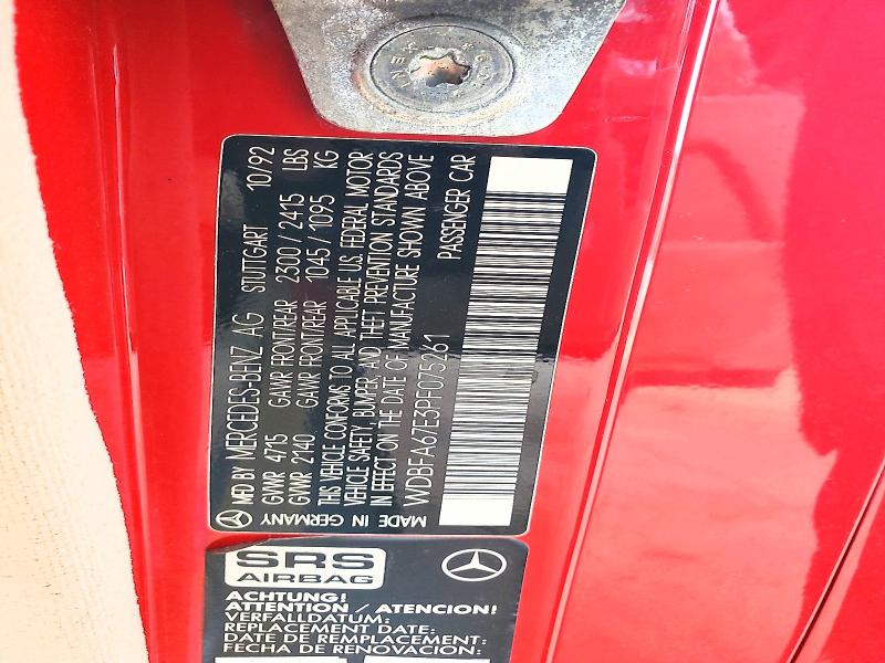 58897836 :رقم المزاد ، WDBFA67E3PF075261 vin ، 1993 Mercedes-benz 500 مزاد بيع