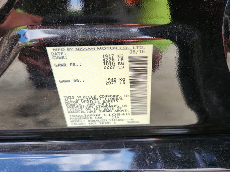 Продаж на аукціоні авто 2017 Nissan Altima, vin: 1N4AL3APXHC110840, номер лоту: 59315946