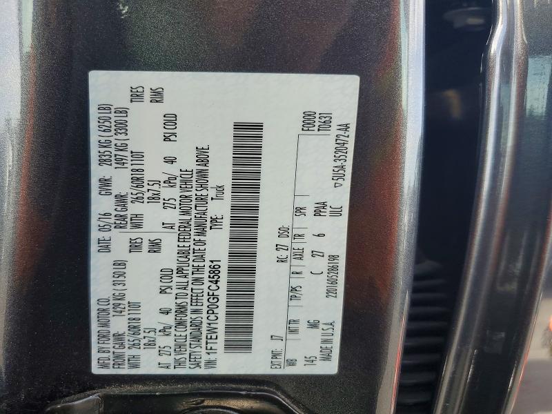 Aukcja sprzedaży 2016 Ford F150, vin: 1FTEW1CP0GFC45861, numer aukcji: 59391516