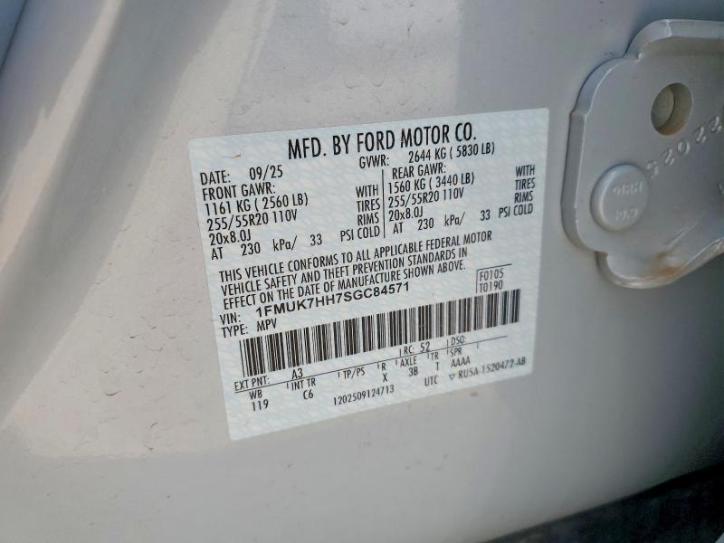 Продажа на аукционе авто 2025 Ford Explorer, vin: 1FMUK7HH7SGC84571, номер лота: 60830466