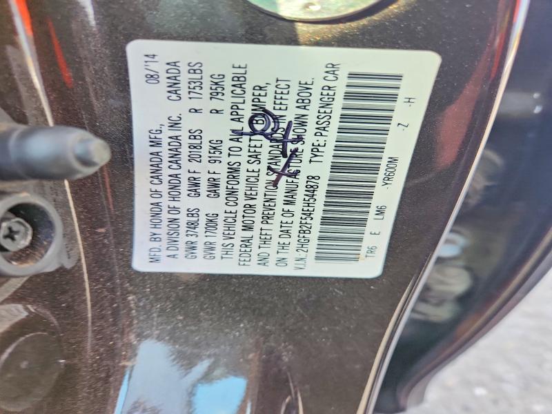 Aukcja sprzedaży 2014 Honda Civic, vin: 2HGFB2F54EH544878, numer aukcji: 60667856