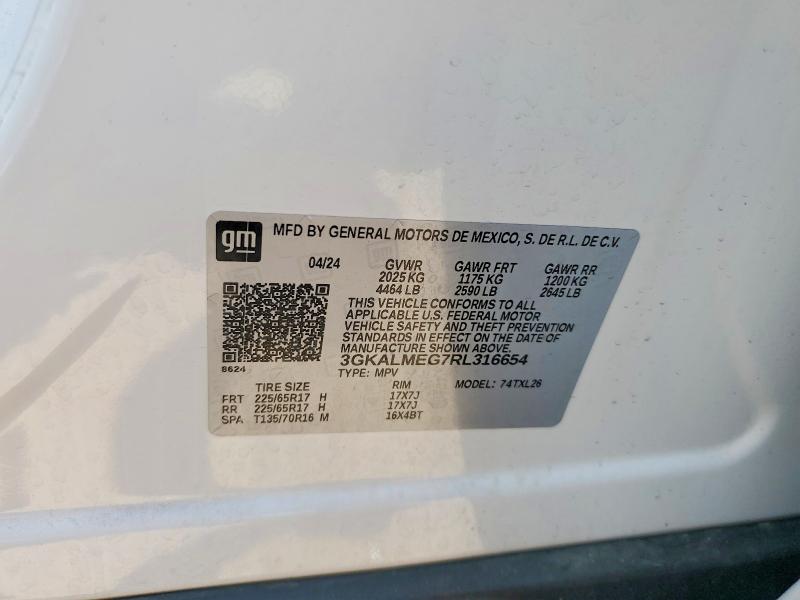 Aukcja sprzedaży 2024 Gmc Terrain, vin: 3GKALMEG7RL316654, numer aukcji: 61514026