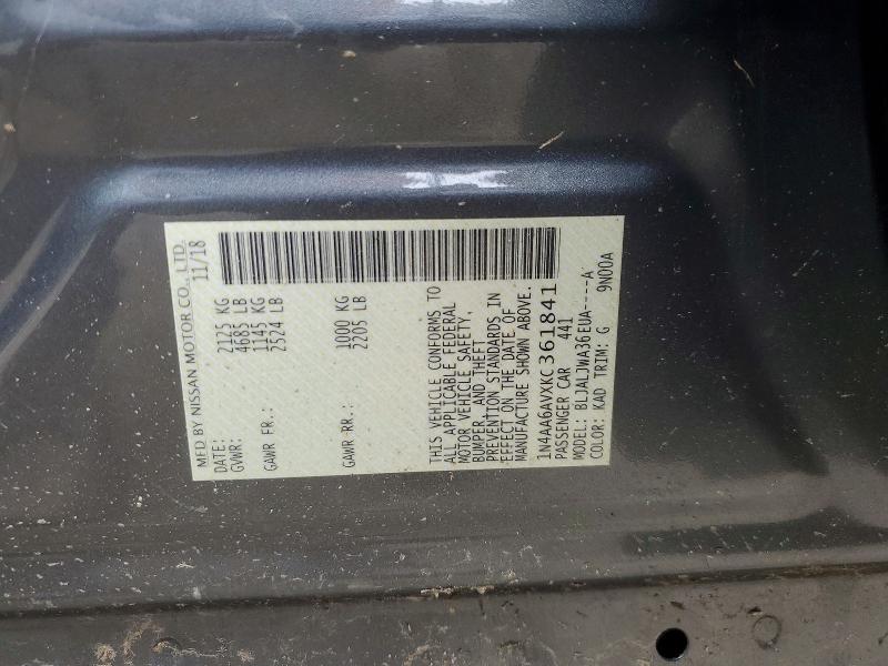 62319636 :رقم المزاد ، 1N4AA6AVXKC361841 vin ، 2019 Nissan Maxima مزاد بيع