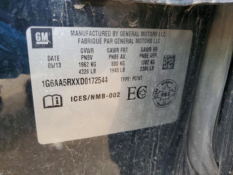 Продаж на аукціоні авто 2013 Cadillac Ats, vin: 1G6AA5RXXD0172544, номер лоту: 60121116