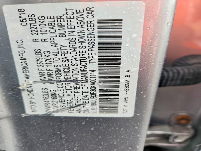 Продажа на аукционе авто 2019 Acura Tlx, vin: 19UUB3F30KA001114, номер лота: 62871276