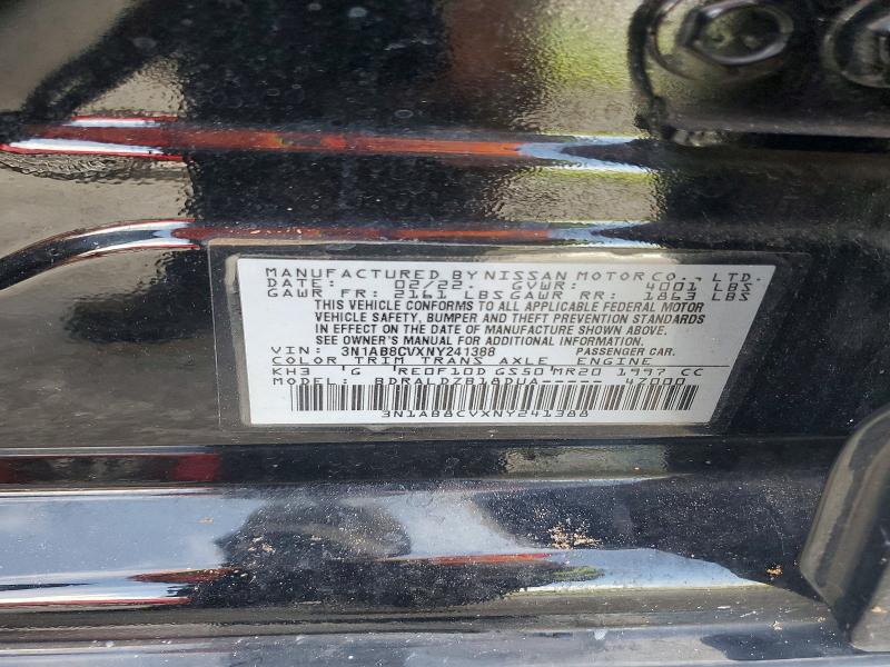 Продажа на аукционе авто 2022 Nissan Sentra, vin: 3N1AB8CVXNY241388, номер лота: 61975686