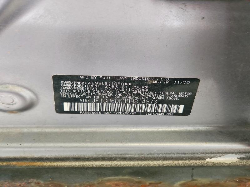 Продажа на аукционе авто 2011 Subaru Impreza, vin: JF1GH6D63BH814873, номер лота: 61562456