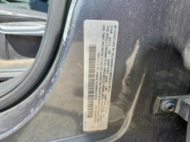 58196556 :رقم المزاد ، 3VWDX7AJ6BM359332 vin ، 2011 Volkswagen Jetta مزاد بيع