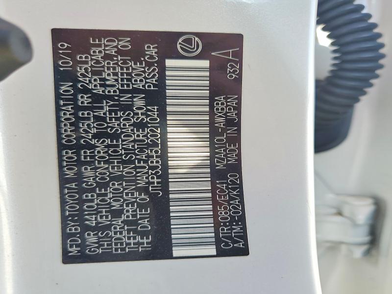 Продажа на аукционе авто 2020 Lexus Ux, vin: JTHP3JBH5L2021044, номер лота: 63505056