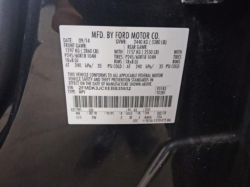 Продажа на аукционе авто 2014 Ford Edge, vin: 2FMDK3JCXEBB35932, номер лота: 59936536