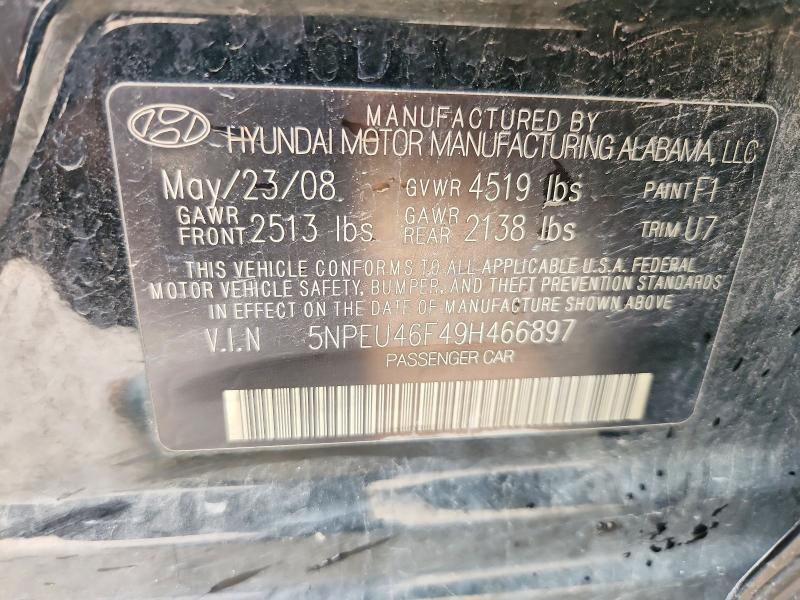 Aukcja sprzedaży 2009 Hyundai Sonata, vin: 5NPEU46F49H466897, numer aukcji: 61292616
