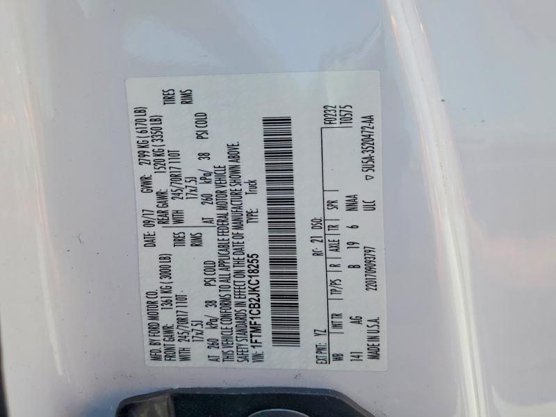 Aukcja sprzedaży 2018 Ford F150, vin: 1FTMF1CB2JKC18255, numer aukcji: 62982896