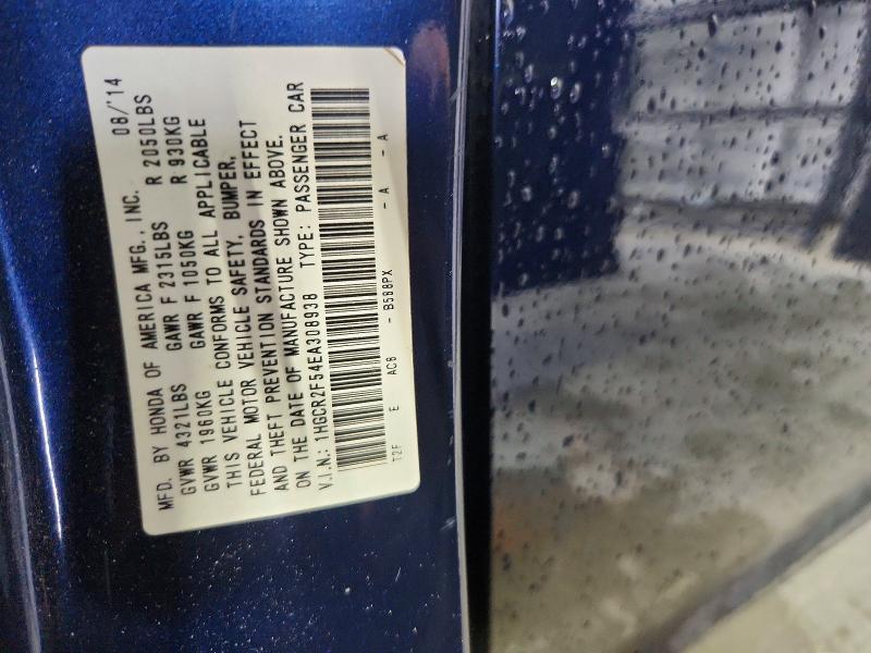 Продаж на аукціоні авто 2014 Honda Accord, vin: 1HGCR2F54EA308938, номер лоту: 60799756