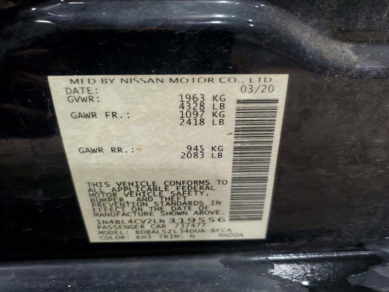 Продаж на аукціоні авто 2020 Nissan Altima, vin: 1N4BL4CV2LN319556, номер лоту: 61022136