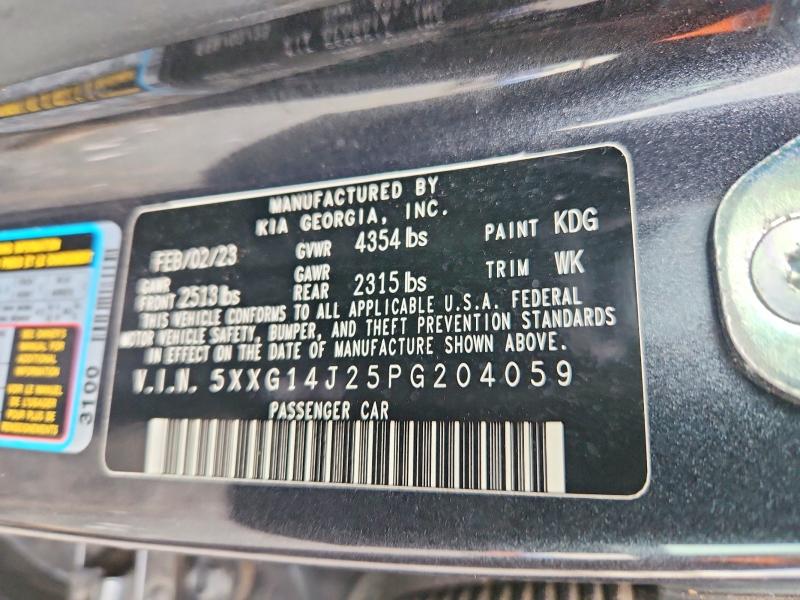 Aukcja sprzedaży 2023 Kia K5, vin: 5XXG14J25PG204059, numer aukcji: 62854966