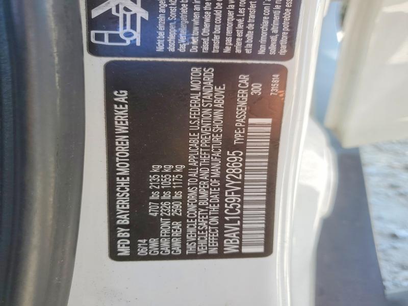 60150426 :رقم المزاد ، WBAVL1C59FVY28695 vin ، 2015 Bmw X1 مزاد بيع