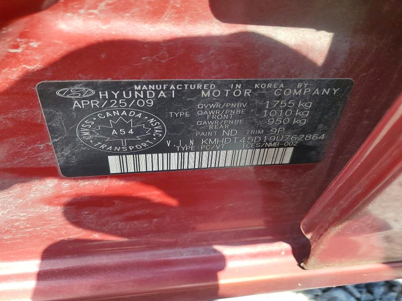Продажа на аукционе авто 2009 Hyundai Elantra, vin: KMHDT45D19U762864, номер лота: 59026646