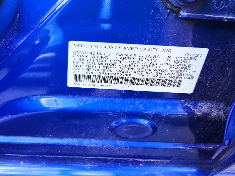 2021 Acura Ilx მანქანა იყიდება აუქციონზე, vin: 19UDE2F81MA004488, აუქციონის ნომერი: 61910136