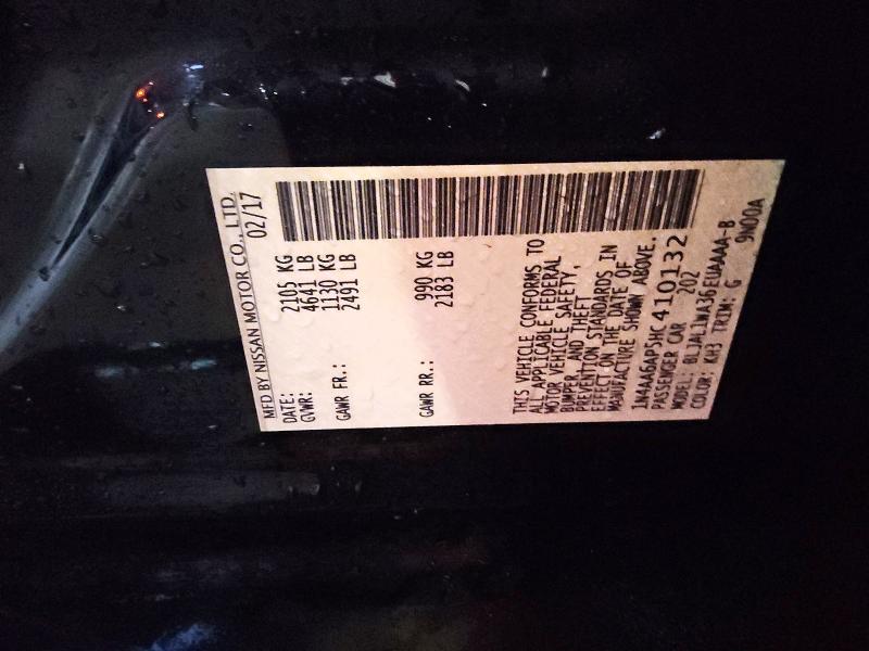 85995185 :رقم المزاد ، 1N4AA6AP5HC410132 vin ، 2017 Nissan Maxima مزاد بيع