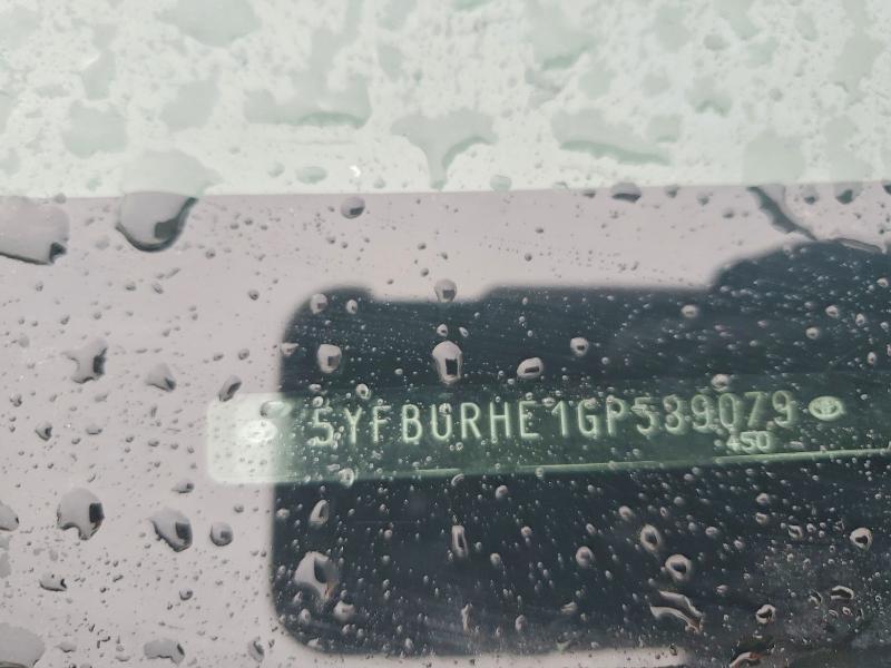 Aukcja sprzedaży 2016 Toyota Corolla, vin: 5YFBURHE1GP539079, numer aukcji: 61166636