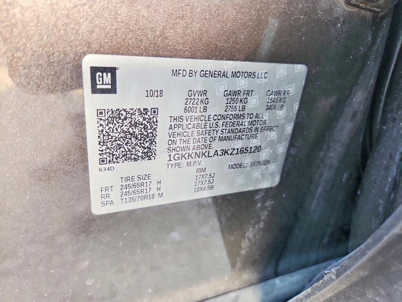 2019 Gmc Acadia მანქანა იყიდება აუქციონზე, vin: 1GKKNKLA3KZ165120, აუქციონის ნომერი: 62495566