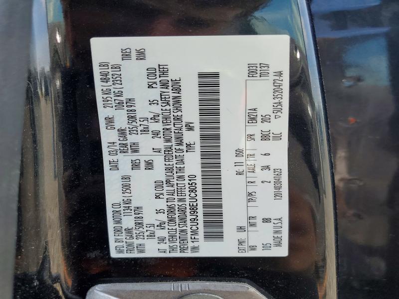 Продажа на аукционе авто 2014 Ford Escape, vin: 1FMCU9J98EUC80510, номер лота: 61212046