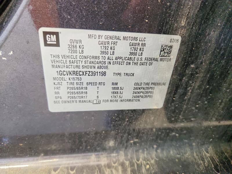 2015 Chevrolet Silverado მანქანა იყიდება აუქციონზე, vin: 1GCVKRECXFZ391198, აუქციონის ნომერი: 60561826