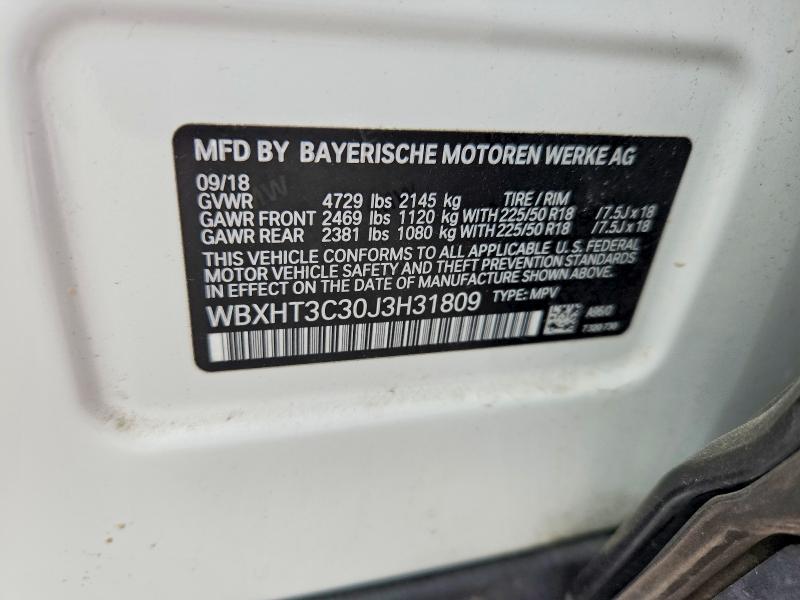 Aukcja sprzedaży 2018 Bmw X1, vin: WBXHT3C30J3H31809, numer aukcji: 61342436