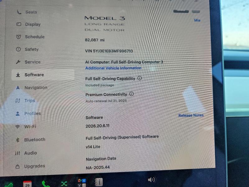 62838436 :رقم المزاد ، 5YJ3E1EB3MF996710 vin ، 2021 Tesla Model 3 مزاد بيع