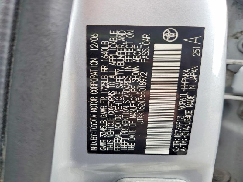 61291706 :رقم المزاد ، JTKKT624765018972 vin ، 2006 Toyota Scion مزاد بيع