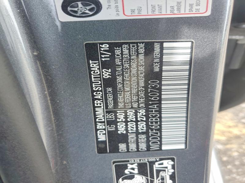 Продаж на аукціоні авто 2017 Mercedes-benz E, vin: WDDZF6EB3HA160730, номер лоту: 62384876