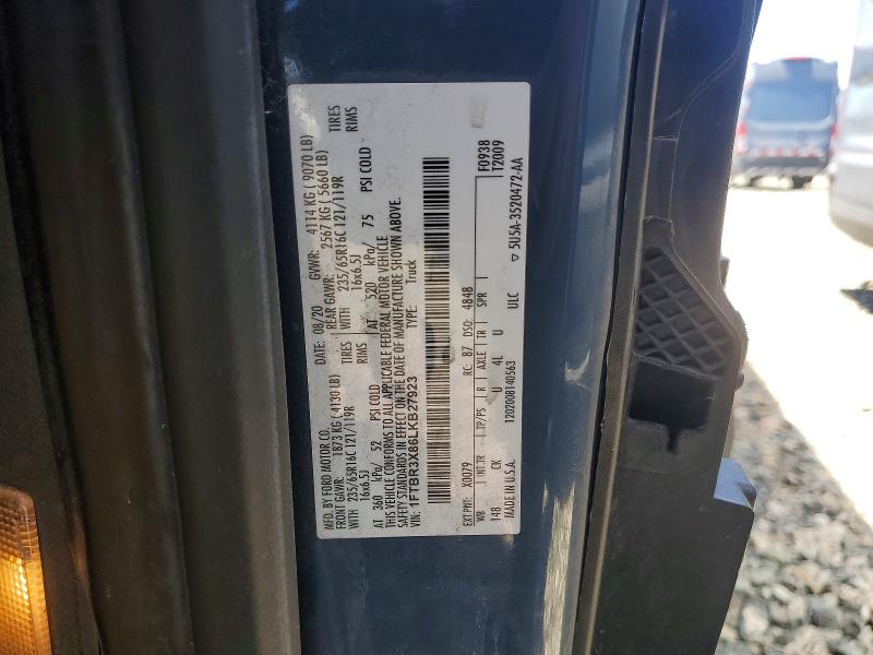 58502436 :رقم المزاد ، 1FTBR3X86LKB27923 vin ، 2020 Ford Transit مزاد بيع