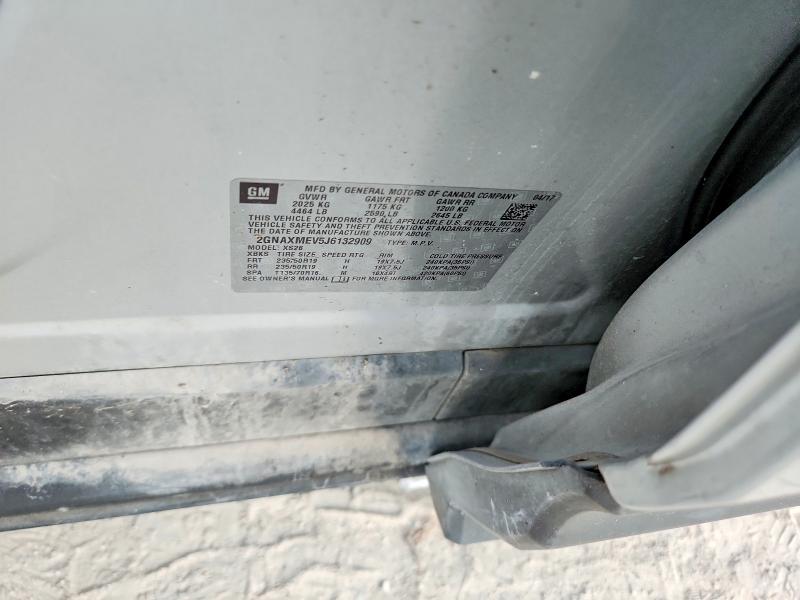 2018 Chevrolet Equinox მანქანა იყიდება აუქციონზე, vin: 2GNAXMEV5J6132909, აუქციონის ნომერი: 62092756