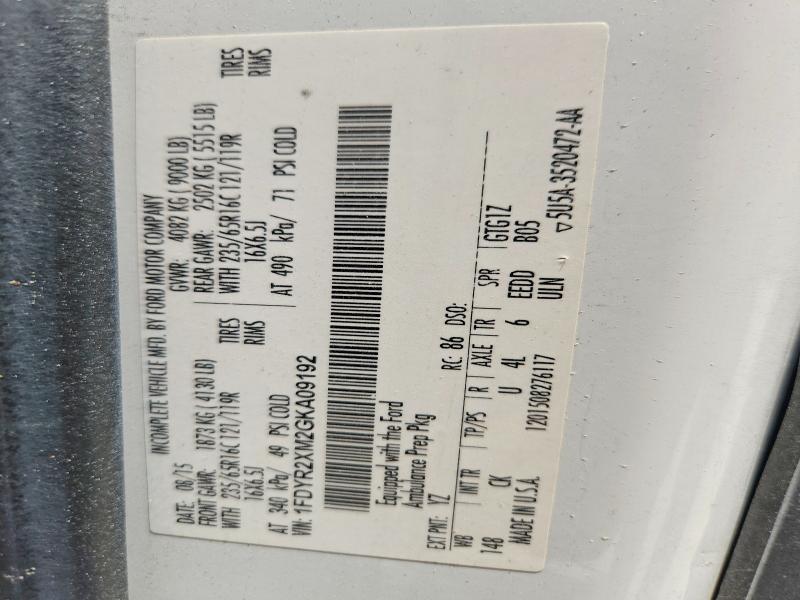 59353736 :رقم المزاد ، 1FDYR2XM2GKA09192 vin ، 2016 Ford Transit مزاد بيع