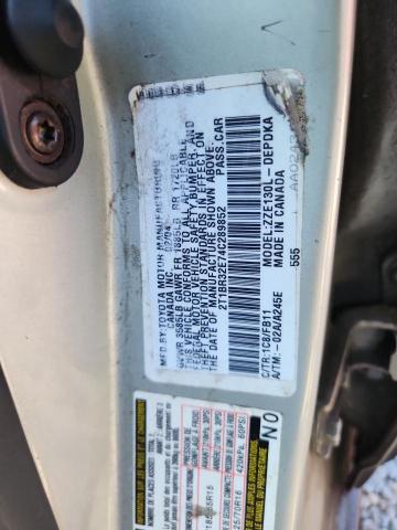 Продажа на аукционе авто 2004 Toyota Corolla, vin: 2T1BR32E74C289852, номер лота: 58739636