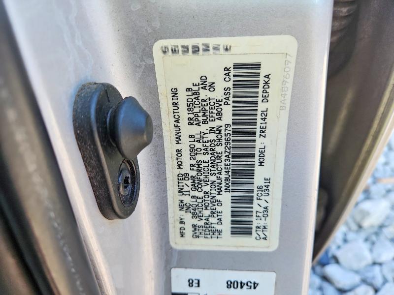 2010 Toyota Corolla მანქანა იყიდება აუქციონზე, vin: 1NXBU4EE3AZ296579, აუქციონის ნომერი: 61360576