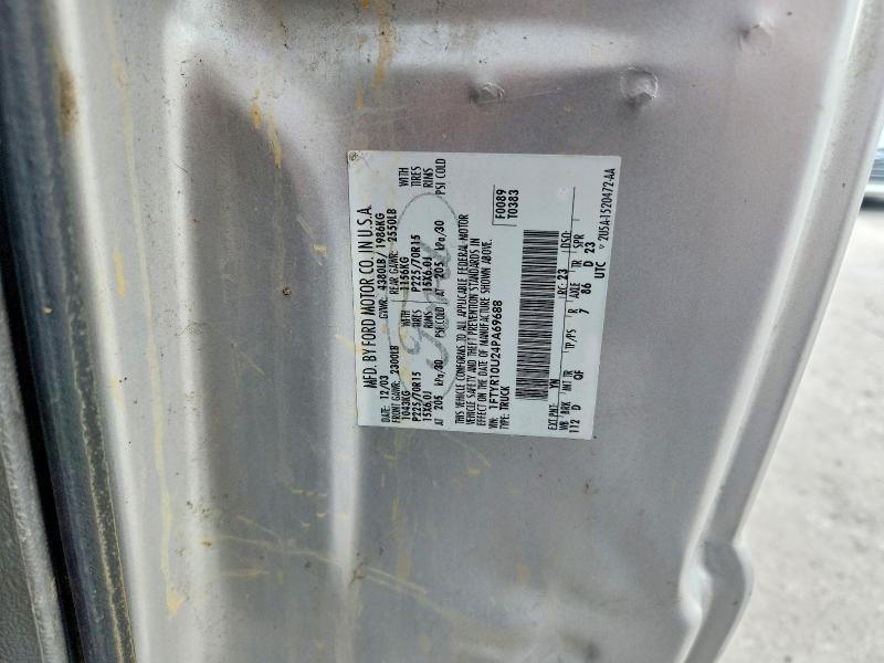 2004 Ford Ranger მანქანა იყიდება აუქციონზე, vin: 1FTYR10U24PA69688, აუქციონის ნომერი: 63326846