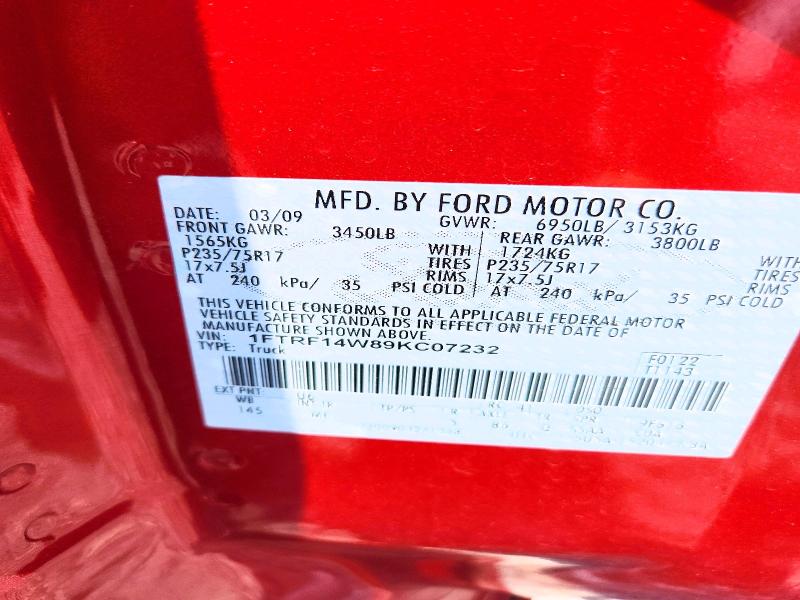 Продаж на аукціоні авто 2009 Ford F150, vin: 1FTRF14W89KC07232, номер лоту: 61742626