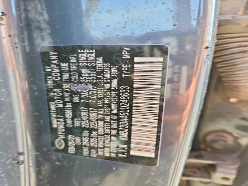 60007626 :رقم المزاد ، KM8J33A46LU248633 vin ، 2020 Hyundai Tucson مزاد بيع