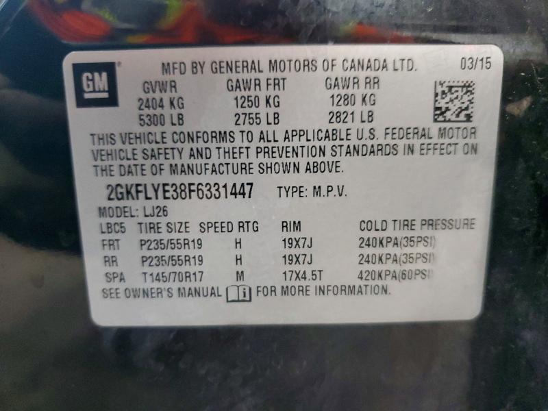 Продажа на аукционе авто 2015 Gmc Terrain, vin: 2GKFLYE38F6331447, номер лота: 59343496