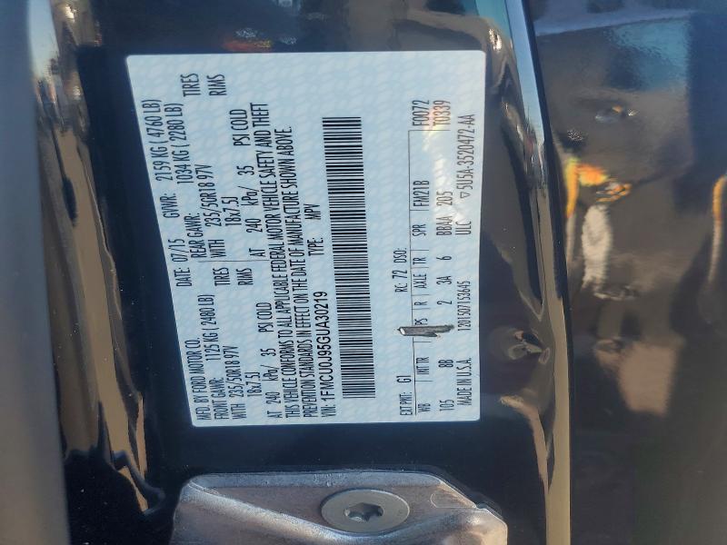 Aukcja sprzedaży 2016 Ford Escape, vin: 1FMCU0J95GUA30219, numer aukcji: 61413306