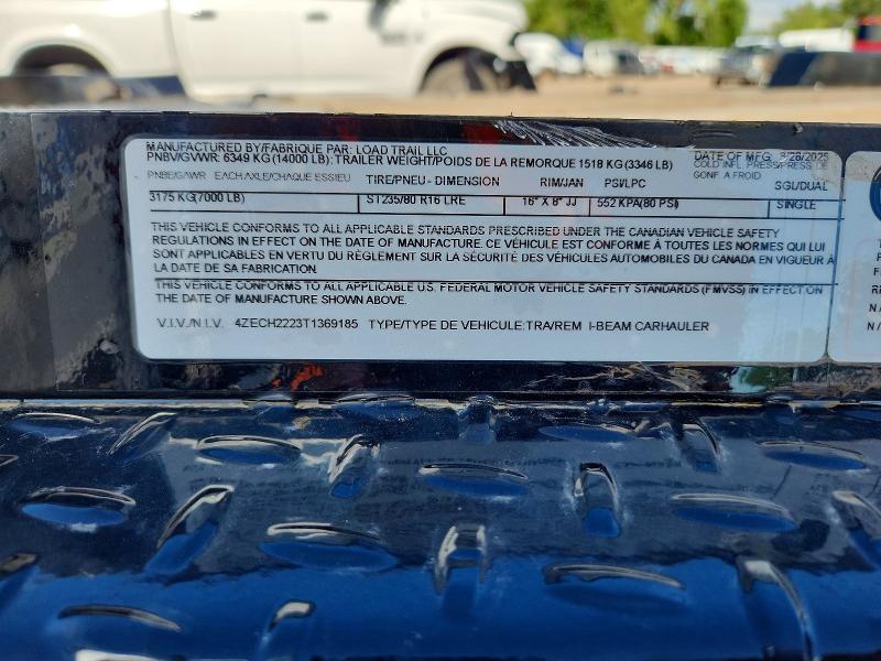 2026 Load Trail Unknown მანქანა იყიდება აუქციონზე, vin: 4ZECH2223T1369185, აუქციონის ნომერი: 58794706