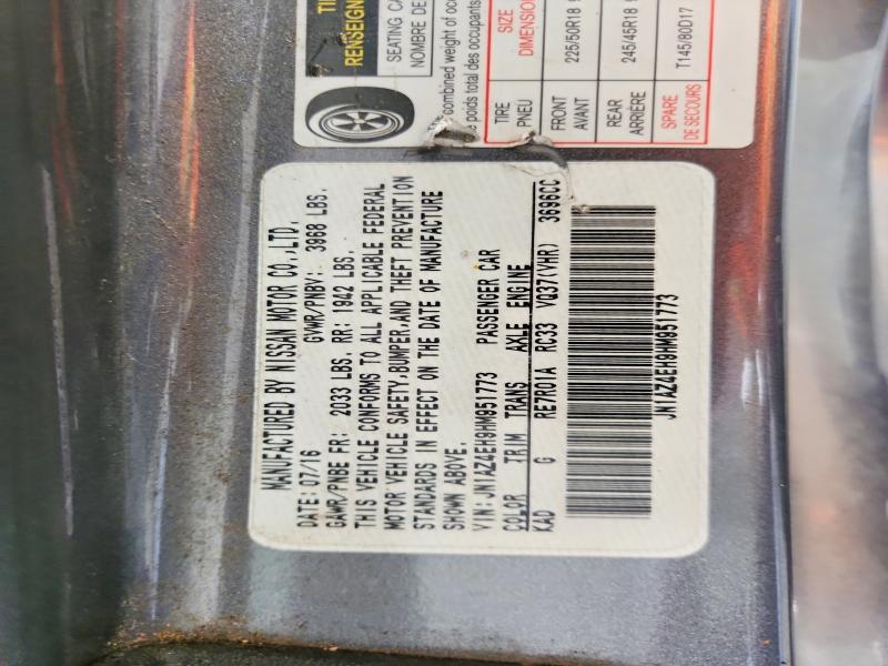 63354096 :رقم المزاد ، JN1AZ4EH9HM951773 vin ، 2017 Nissan 370z مزاد بيع