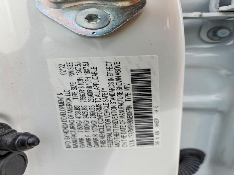 Продажа на аукционе авто 2022 Honda Cr-v, vin: 7FARW2H86NE009794, номер лота: 60160166