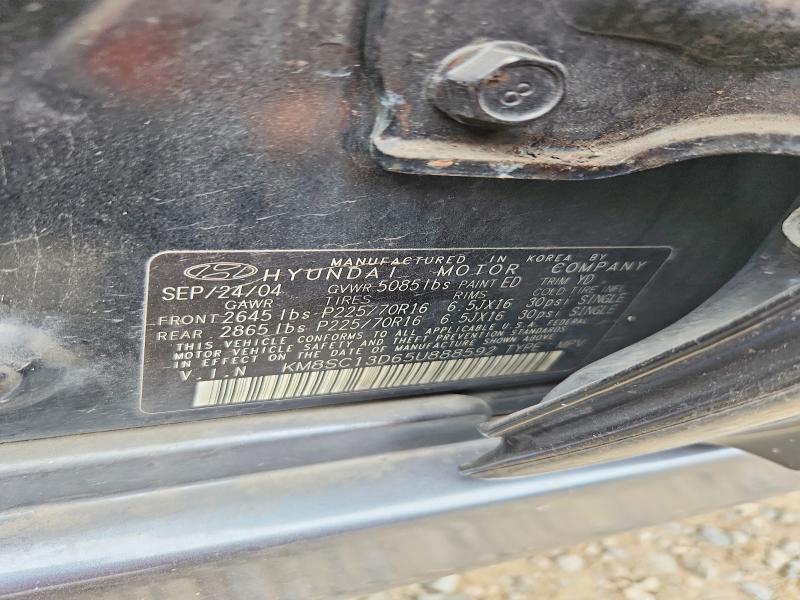 62813746 :رقم المزاد ، KM8SC13D65U888592 vin ، 2005 Hyundai Santa Fe مزاد بيع