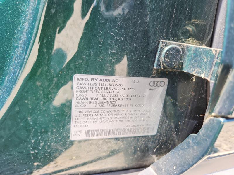 Aukcja sprzedaży 2019 Audi Q5, vin: WA1BNAFY8K2036713, numer aukcji: 62517176