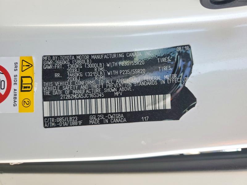 Продаж на аукціоні авто 2018 Lexus Rx 350 Awd, vin: 2T2BZMCA5JC165345, номер лоту: 60052256