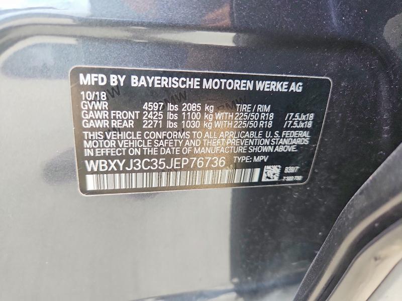 Продаж на аукціоні авто 2018 Bmw X2, vin: WBXYJ3C35JEP76736, номер лоту: 59964656