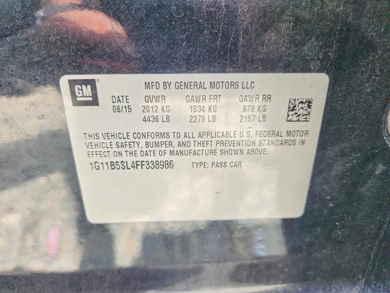 Продаж на аукціоні авто 2015 Chevrolet Malibu, vin: 1G11B5SL4FF338986, номер лоту: 61960766