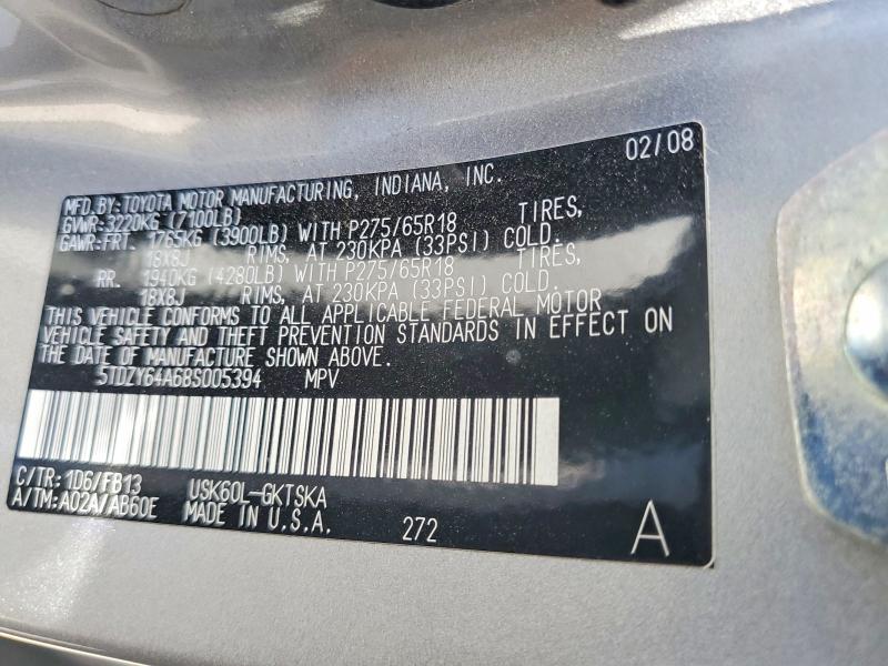 Aukcja sprzedaży 2008 Toyota Sequoia, vin: 5TDZY64A68S005394, numer aukcji: 63501946